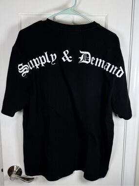 Black Supply & Demand Graphic Short Sleeve Tee - Men’s Large T-Shirt
